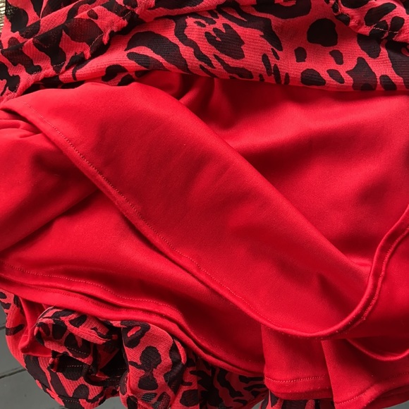 Jovan Red Leopard Jeweled Prom Gala Gown Floor Length 8 - Picture 12 of 12